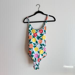 Hanna AnderssonColorful Fruit Print One Piece Open Criss Cross Swimsuit Large